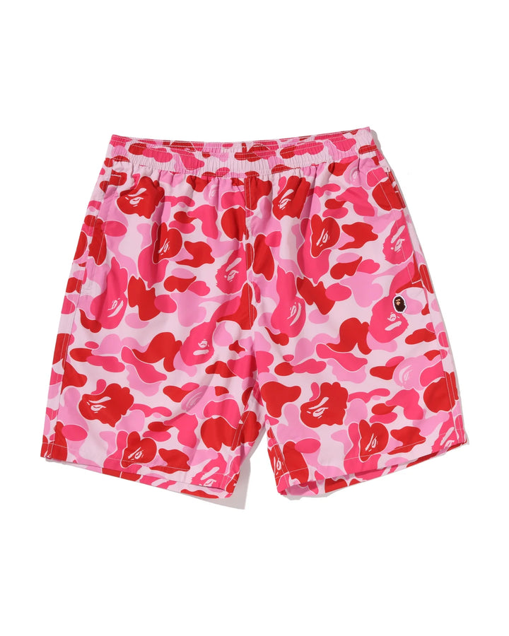 BAPE ABC CAMO APE HEAD ONE POINT BEACH SHORTS M PINK