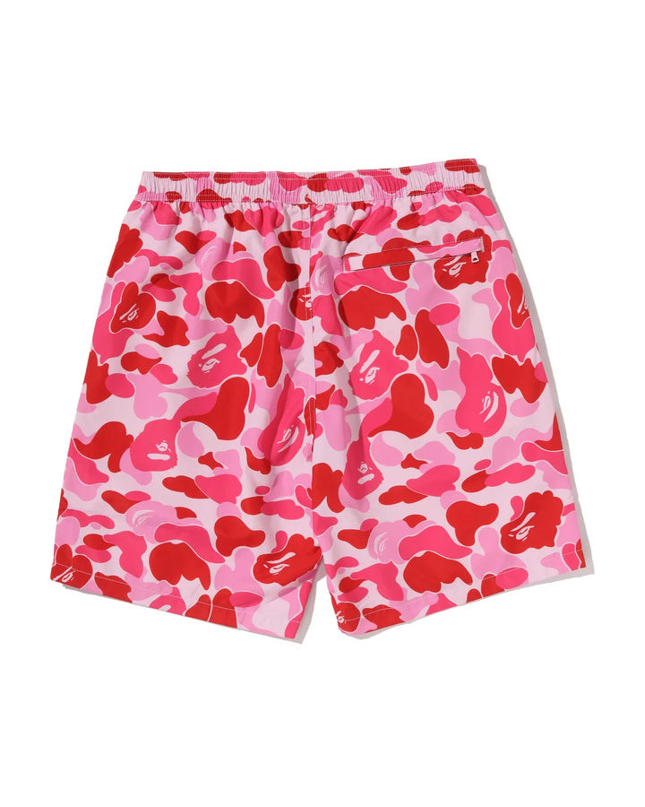 BAPE ABC CAMO APE HEAD ONE POINT BEACH SHORTS M PINK