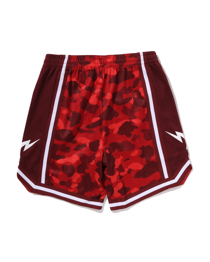 BAPE COLOR CAMO MESH RELAXED FIT SHORTS M RED
