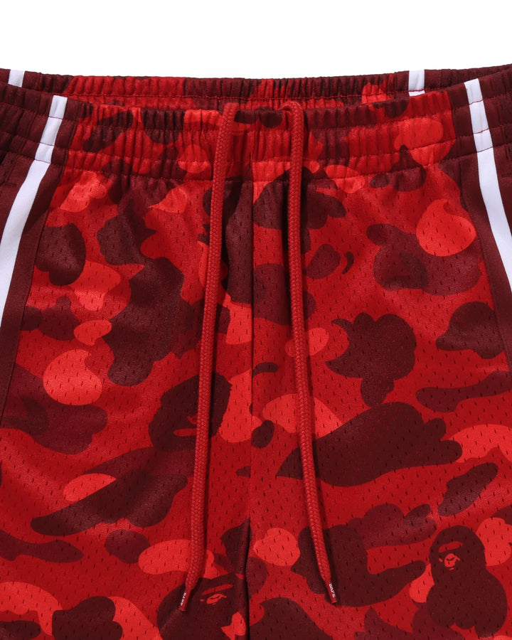 BAPE COLOR CAMO MESH RELAXED FIT SHORTS M RED