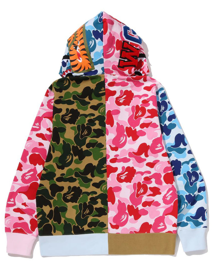 BAPE ABC CAMO CRAZY SHARK FULL ZIP HOODIE M MULTI