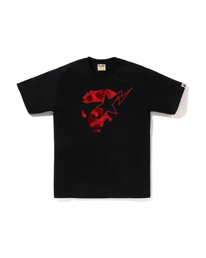 BAPE COLOR CAMO APE FACE TEE M BLACK