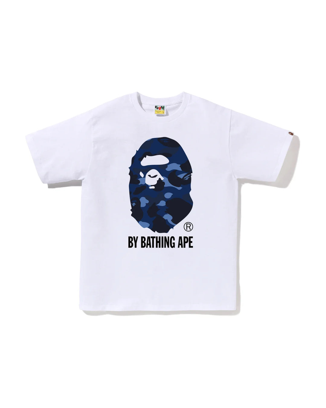 BAPE COLOR CAMO BY BATHING APE TEE M WHITE X NAVY