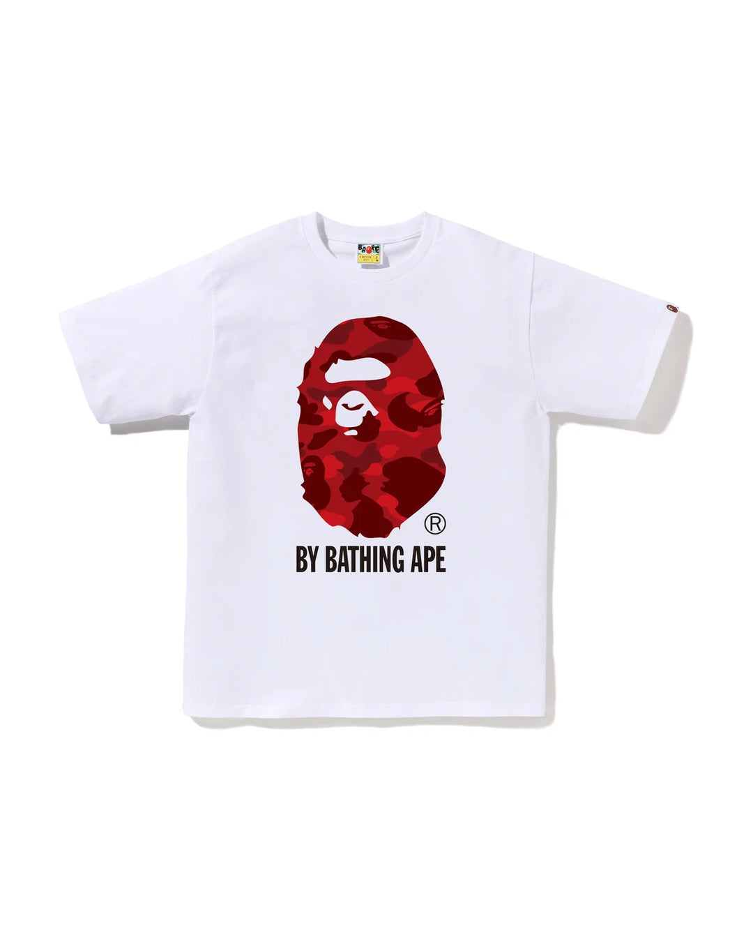BAPE COLOR CAMO BY BATHING APE TEE M WHITE X RED