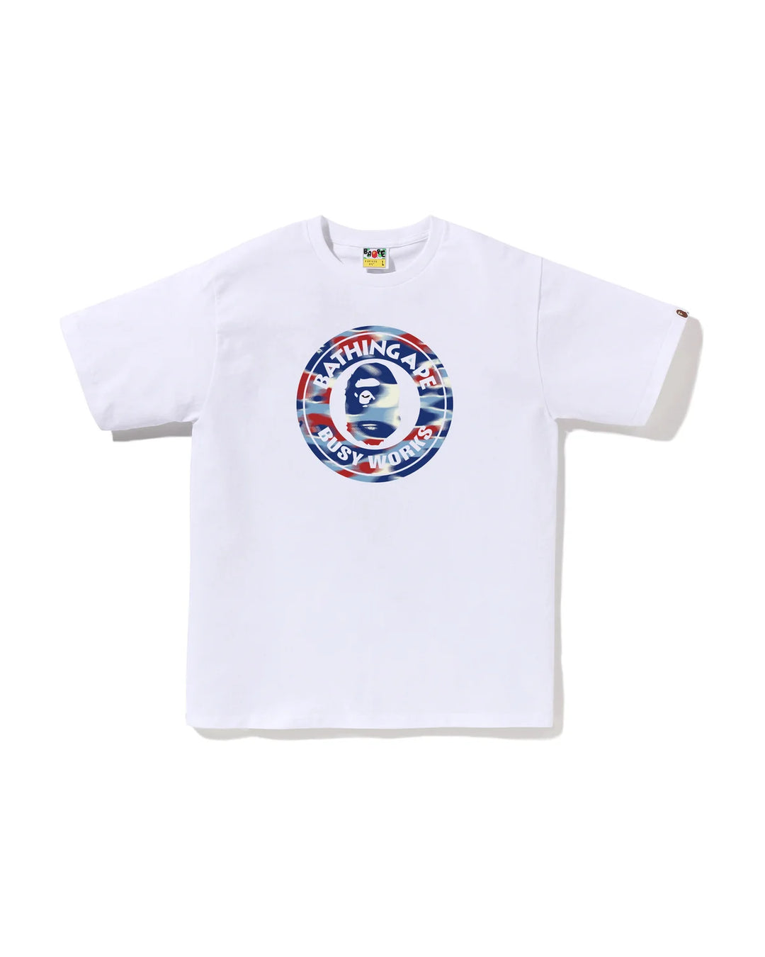 BAPE SCREEN CAMO BUSY WORKS TEE M WHITE X BLUE