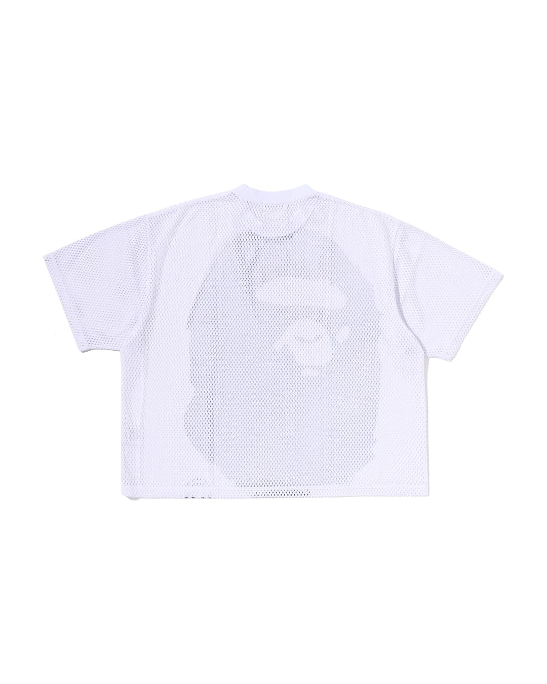 BAPE WATER PRINT APE HEAD MESH RELAXED FIT TEE M WHITE