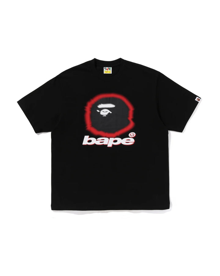 BAPE SPRAY APE HEAD RELAXED FIT TEE M BLACK