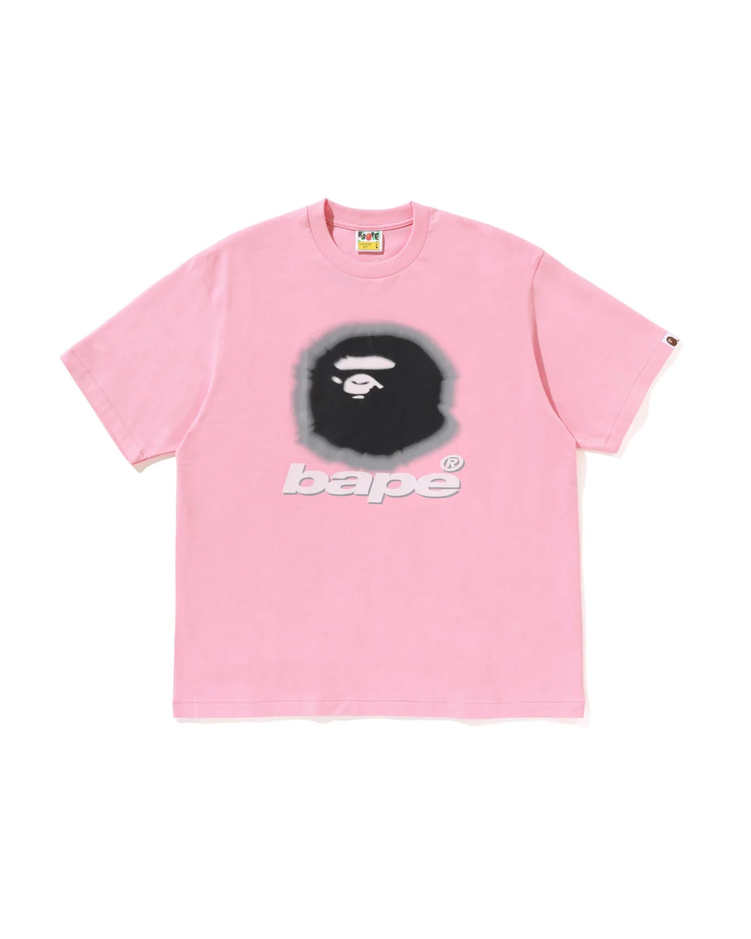 BAPE SPRAY APE HEAD RELAXED FIT TEE M PINK