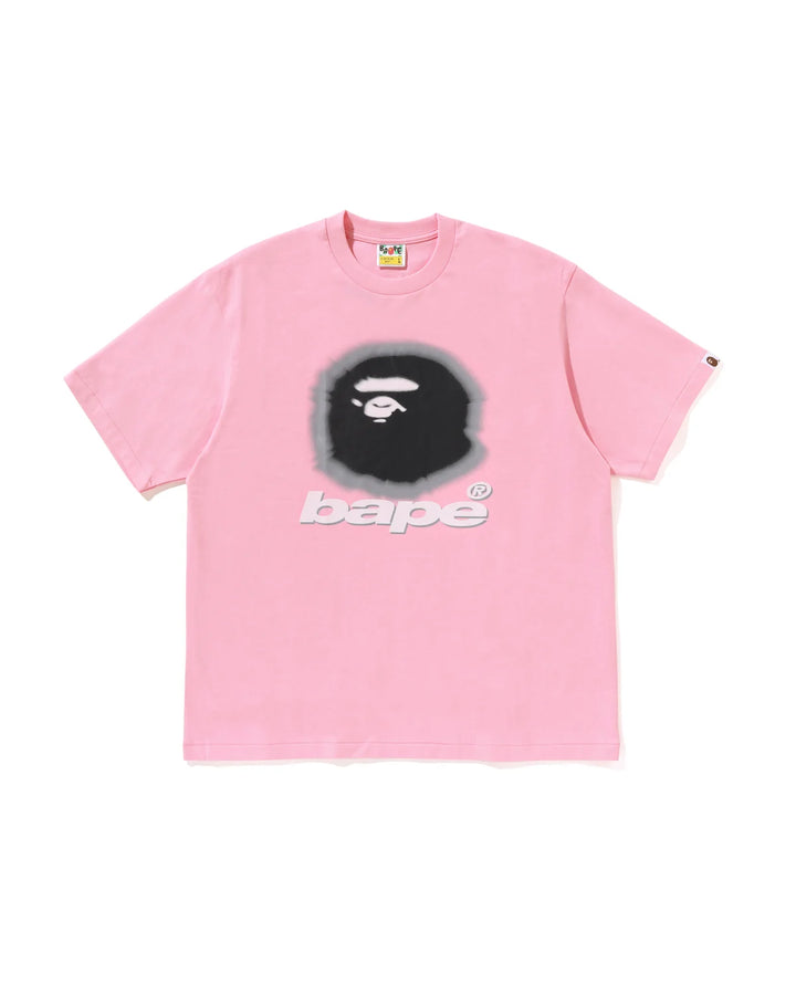 BAPE SPRAY APE HEAD RELAXED FIT TEE M PINK