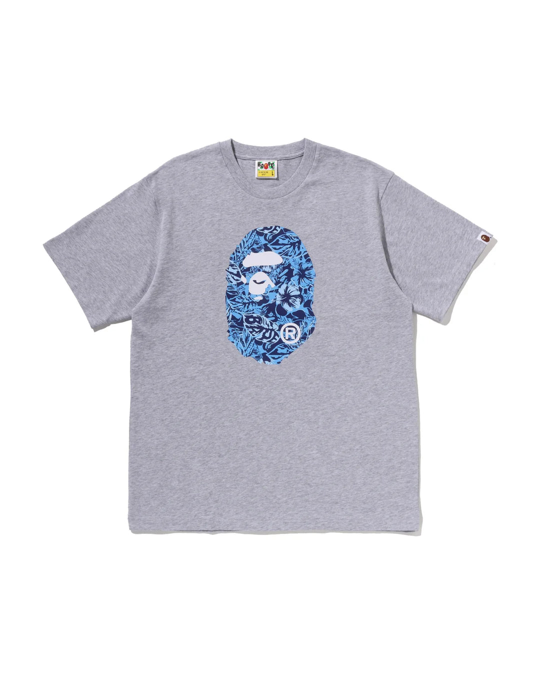 BAPE PALM RESORT CAMO APE HEAD TEE M GRAY