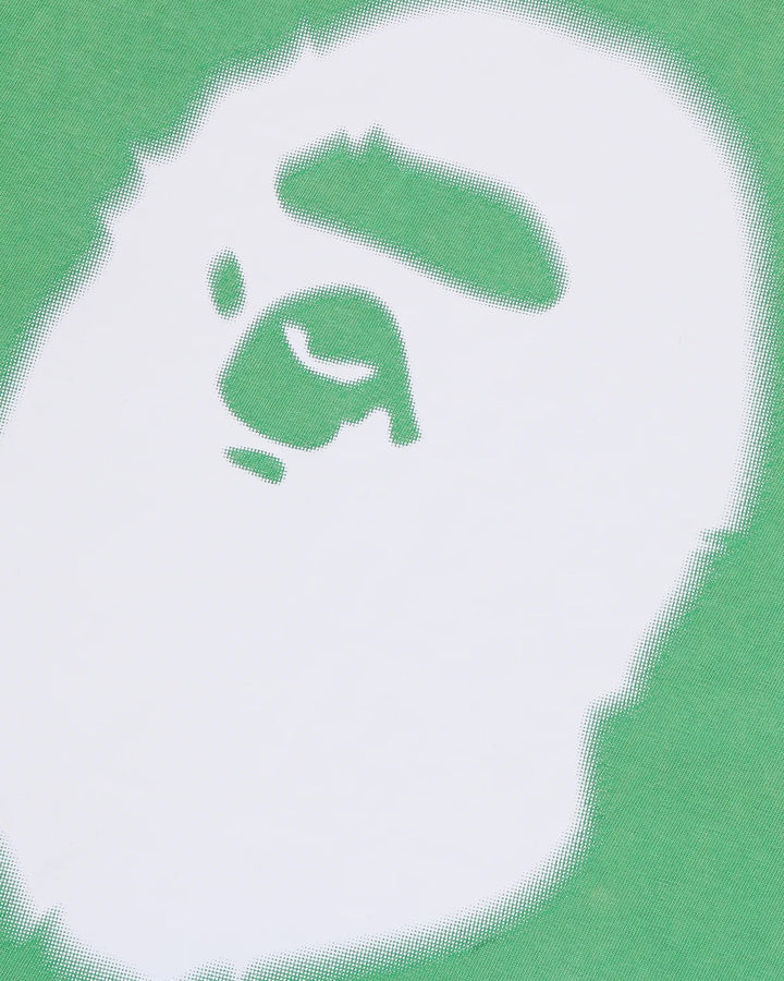 BAPE HEAVY WASH APE HEAD CROPPED FIT TANK TOP M GREEN
