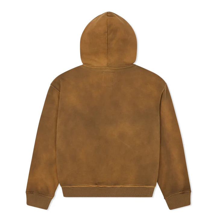 KidSuper Studios Patchwork Face Heavyweight Zip Up Hoodie - Dark Brown