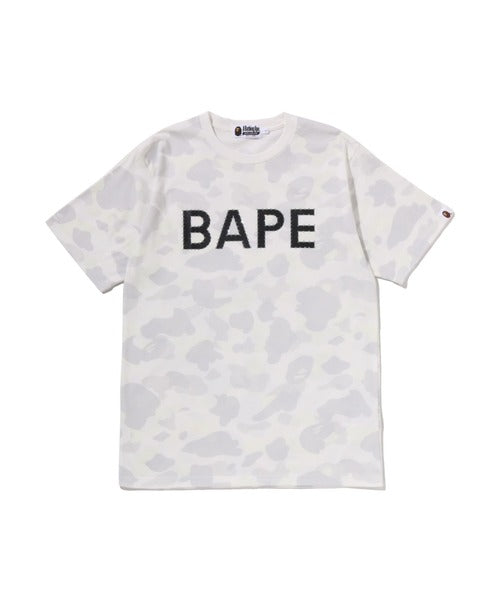 BAPE CITY CAMO RHINESTONE BAPE LOGO TEE M WHITE