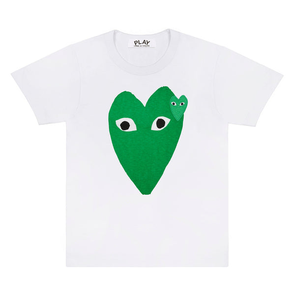正規品　COMME des GARÇONS PLAYTシャツ COMME DES GARCONS PLAY GREEN HEART T-SHIRT - White - AZ-T060-051-1