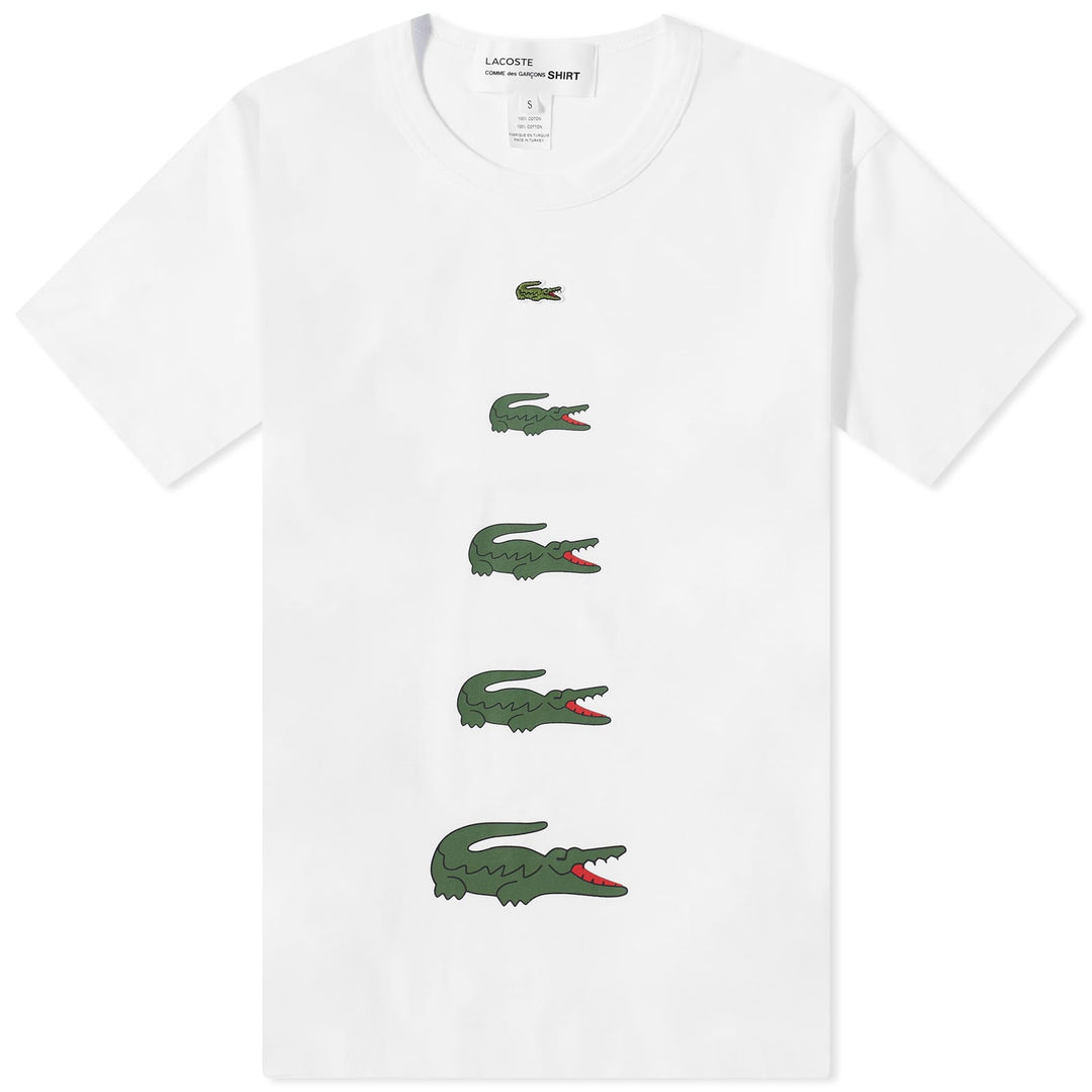 Comme des Garçons SHIRT x Lacoste Multi Croc T-Shirt - White