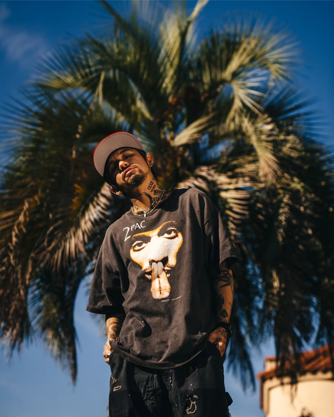 Saint Micheal 2PAC Tee - Black