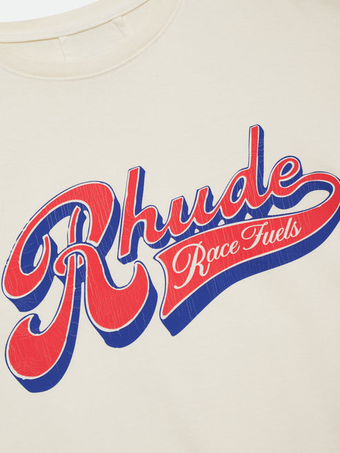 Rhude Pit Stop Tee - Vintage White/ Red / Blue 6188