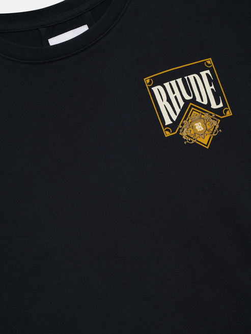 Rhude Playing Card Tee - Vintage Black / Yellow 6185