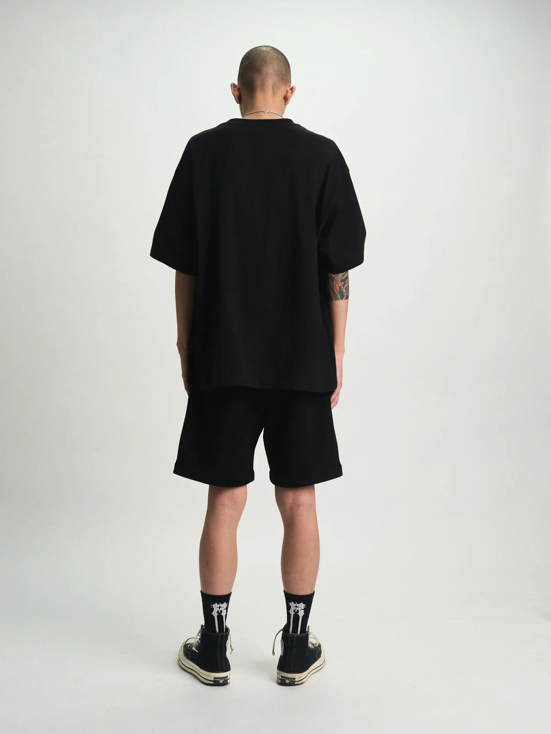 RTA Colin Oversized Short Sleeve Tee - Black Mixed Logo