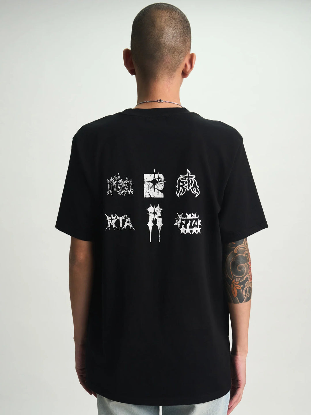 RTA Liam Short Sleeve Tee - Black Razor Type