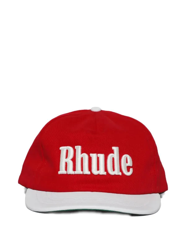 Rhude Contrast Logo Hat - Red / White