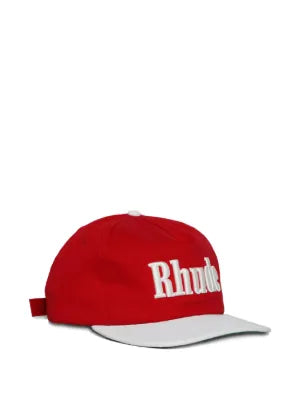 Rhude Contrast Logo Hat - Red / White