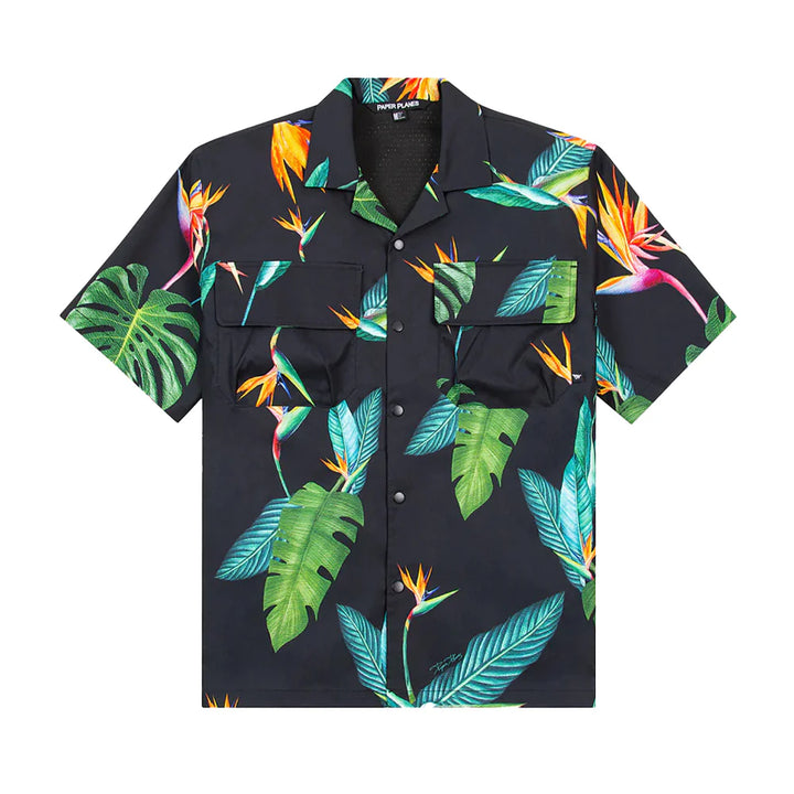 Paper Planes Bird Of Paradise Woven Shirt - Black