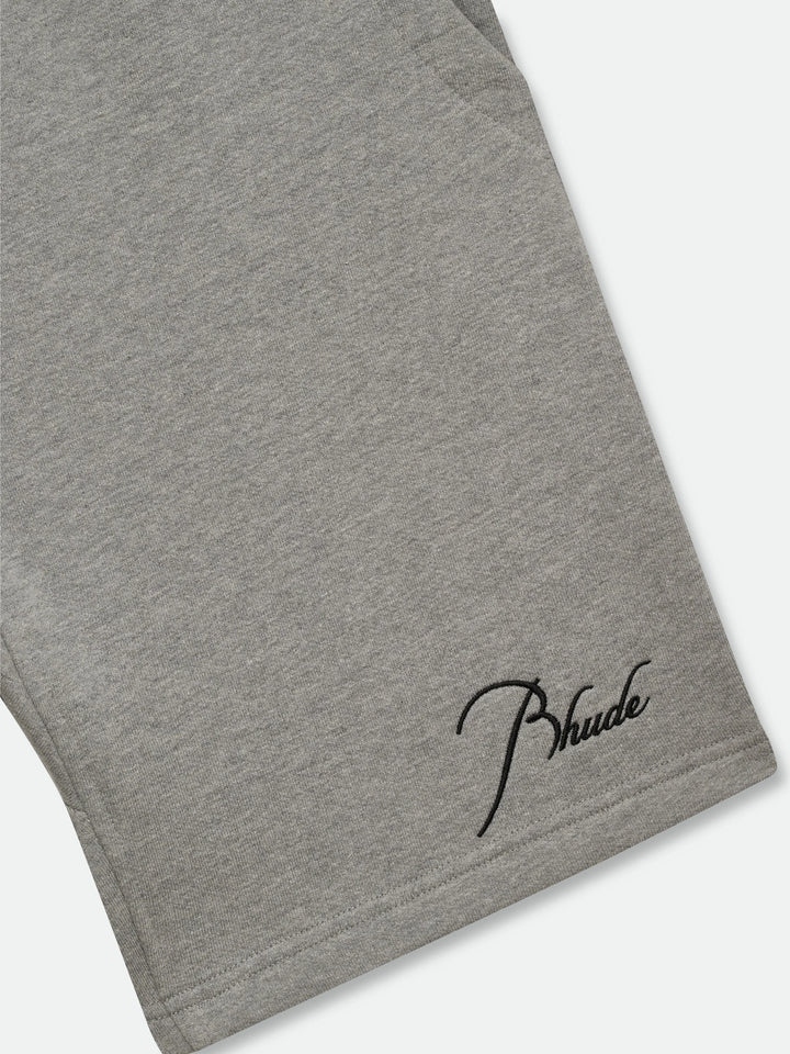 Rhude Classique Sweatshort - Heather Grey/ Black