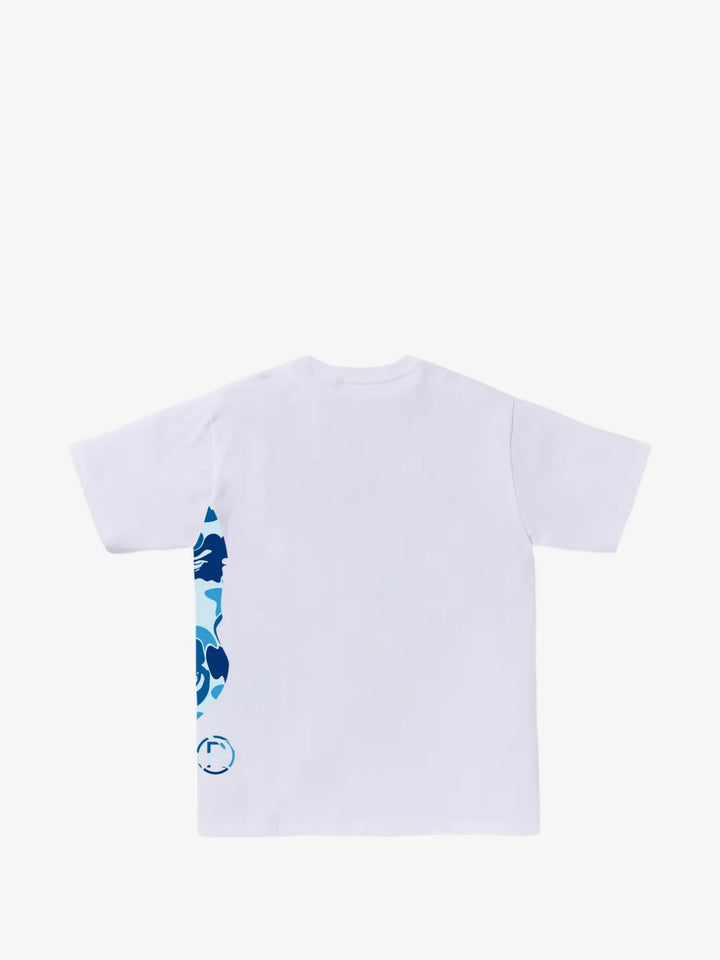 BAPE ABC CAMO SIDE BIG APE HEAD TEE M WHITE X BLUE