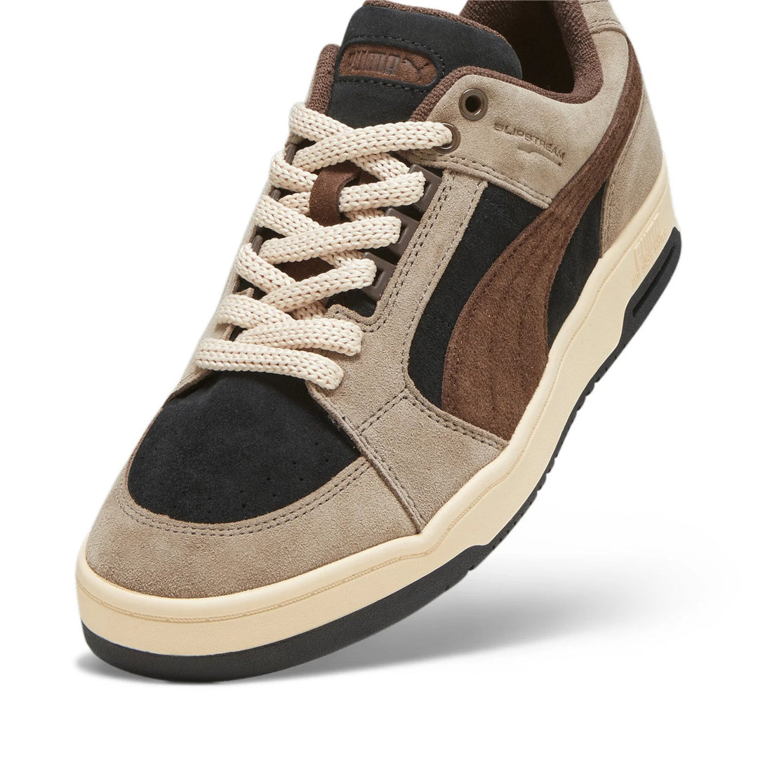 PUMA Slipstream LO Texture Sneakers - PUMA Black-Totally Taupe-Chestnut Brown