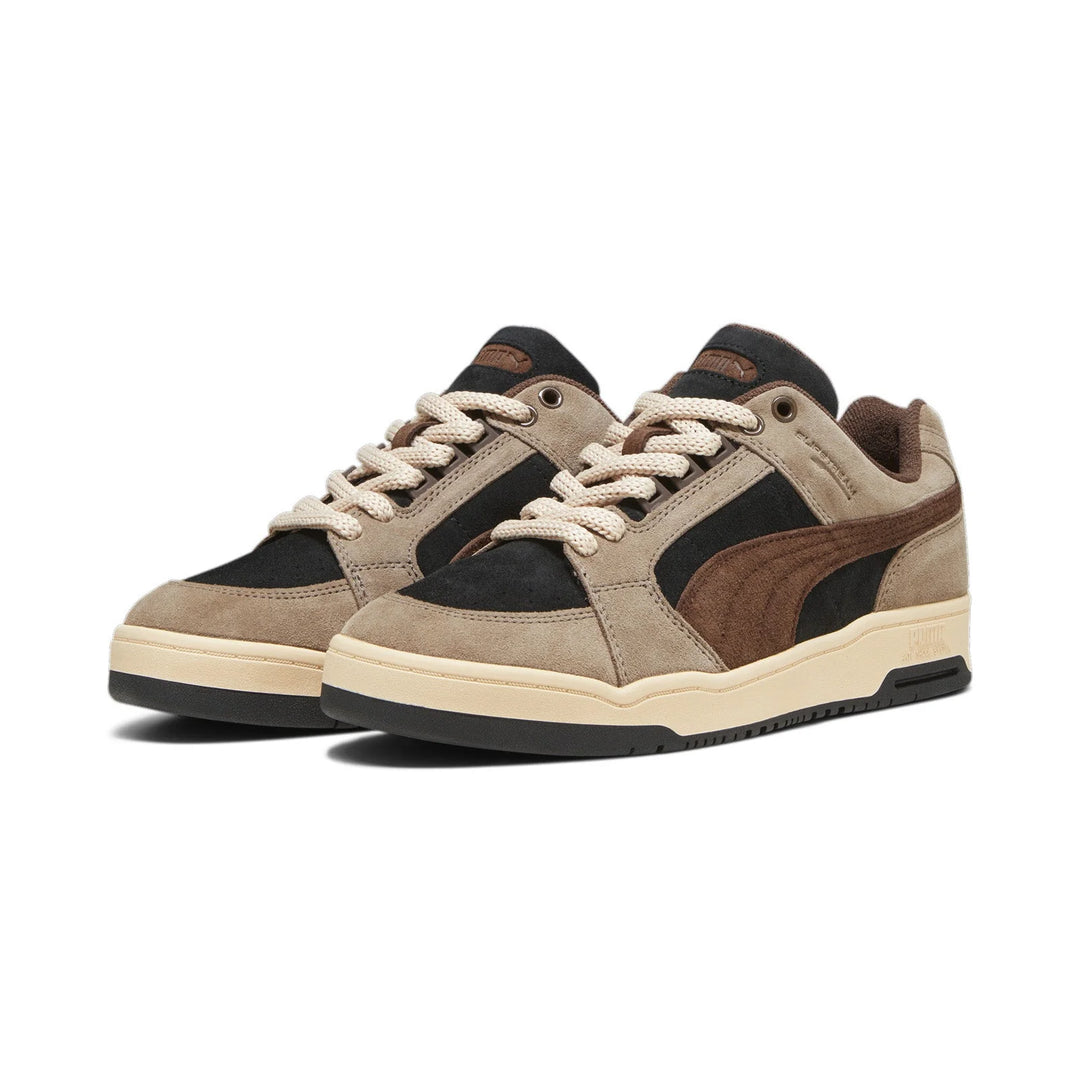 PUMA Slipstream LO Texture Sneakers - PUMA Black-Totally Taupe-Chestnut Brown