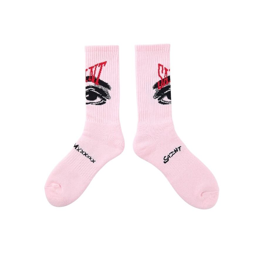 Saint Micheal Eye Socks - Pink