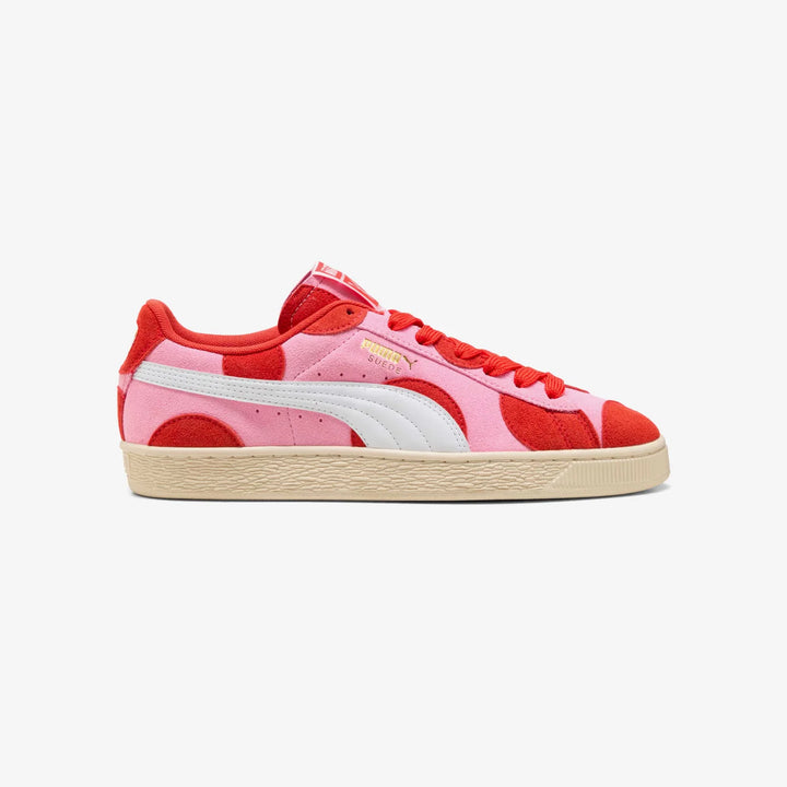 Puma Suede Printed  (Pink Lilac-PUMA Red )