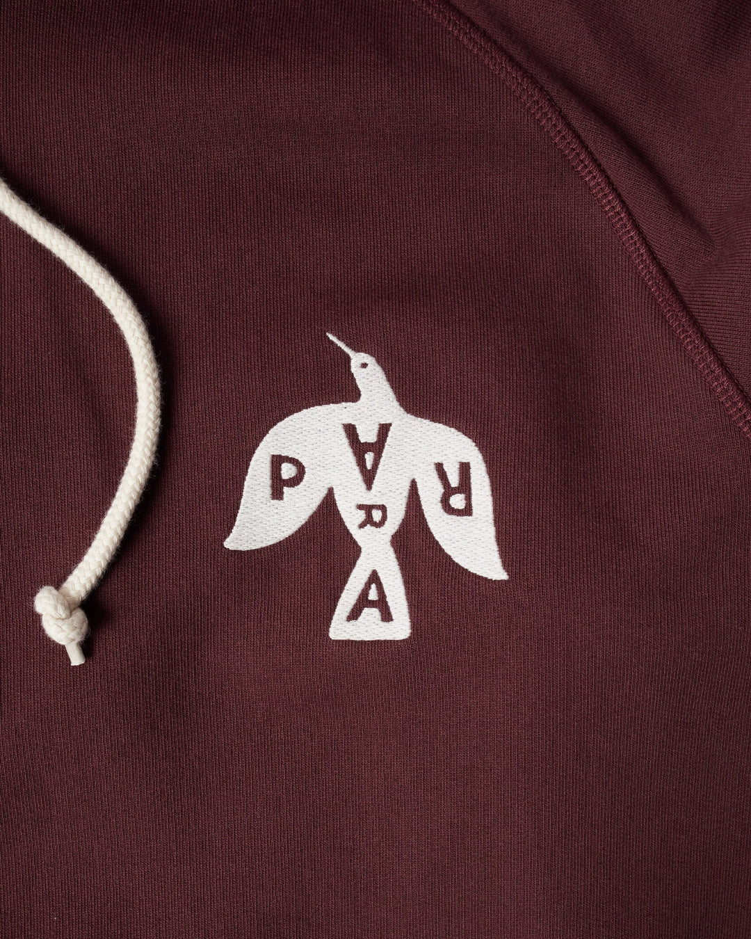 By Parra Crow Logo Hooded Sweatshirt - Dark Burgundy