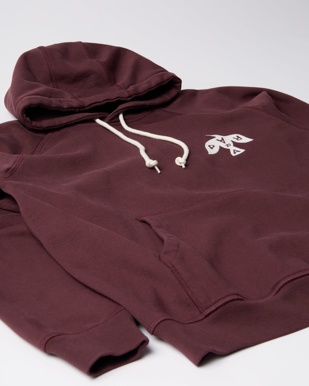 By Parra Crow Logo Hooded Sweatshirt - Dark Burgundy