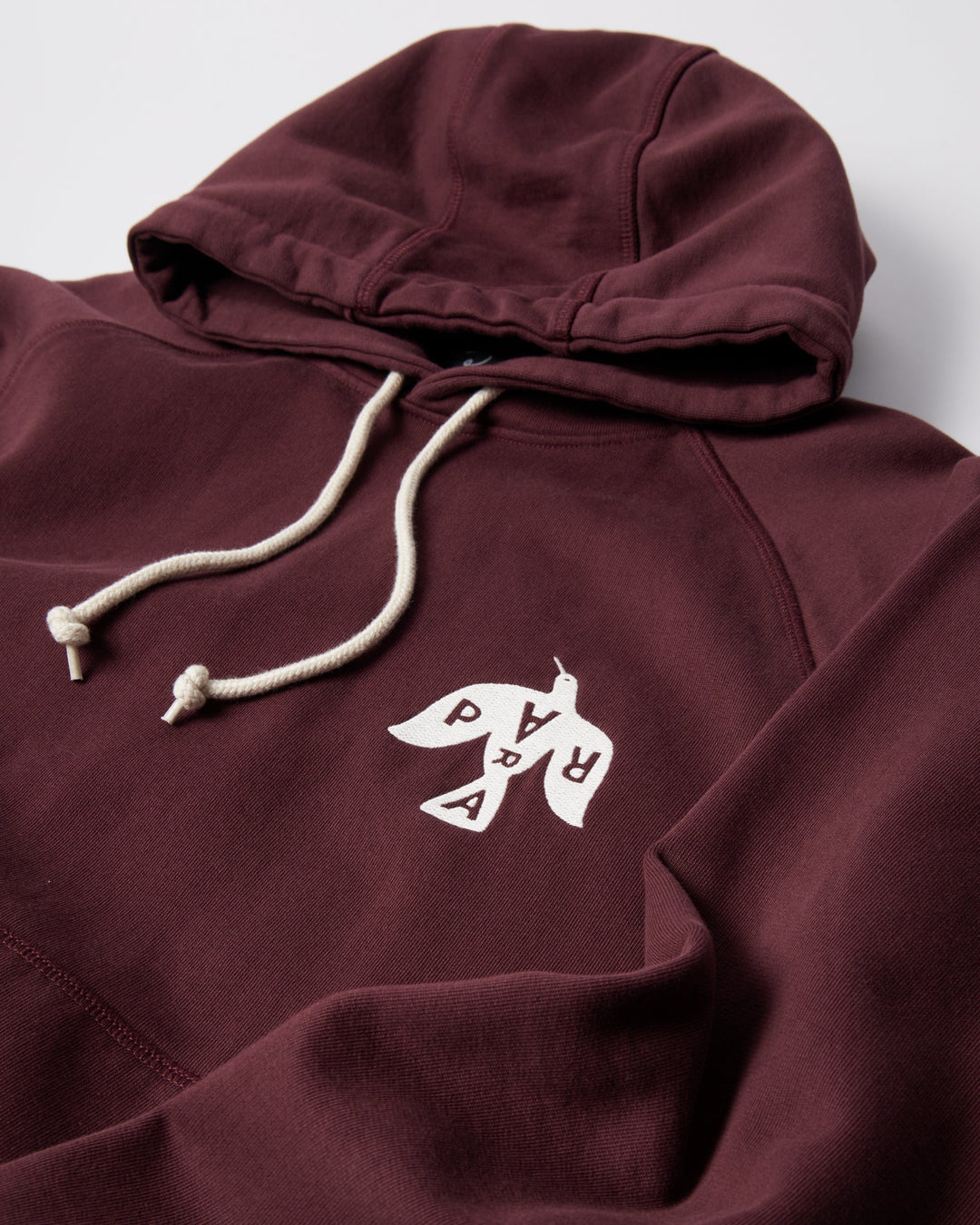By Parra Crow Logo Hooded Sweatshirt - Dark Burgundy
