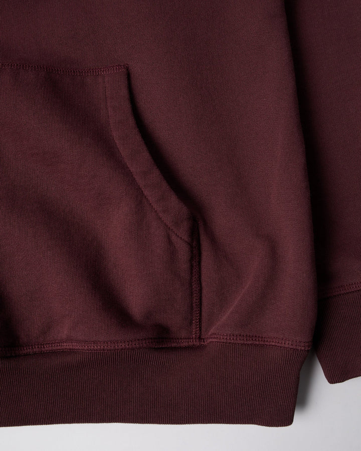By Parra Crow Logo Hooded Sweatshirt - Dark Burgundy