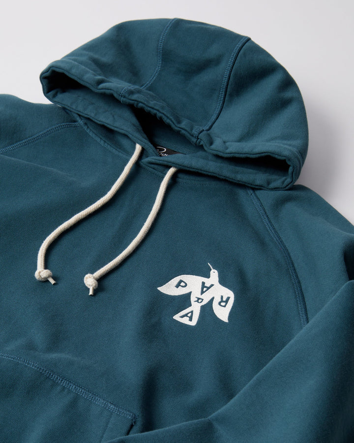 By Parra Crow Logo Hooded Sweatshirt - Teal