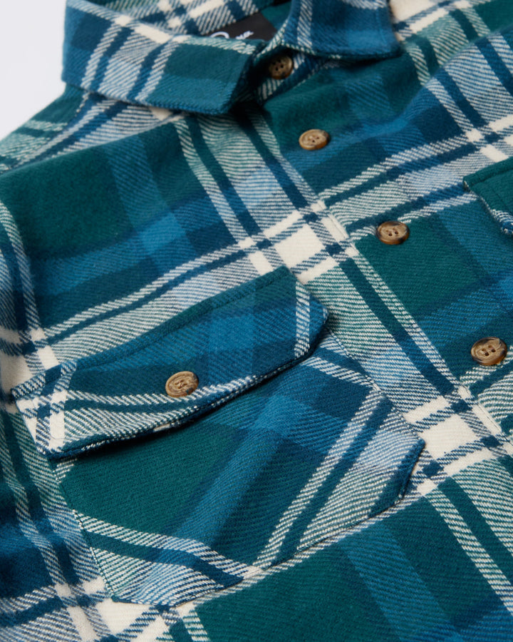 By Parra Crow Flanel Shirt - Pine Green
