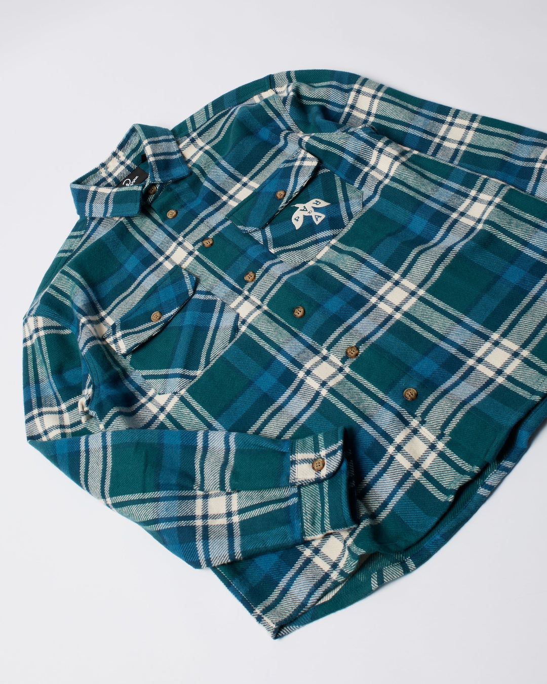 By Parra Crow Flanel Shirt - Pine Green