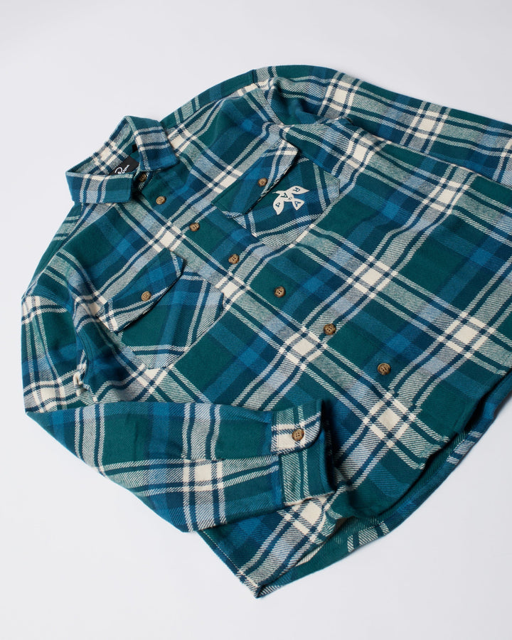 By Parra Crow Flanel Shirt - Pine Green