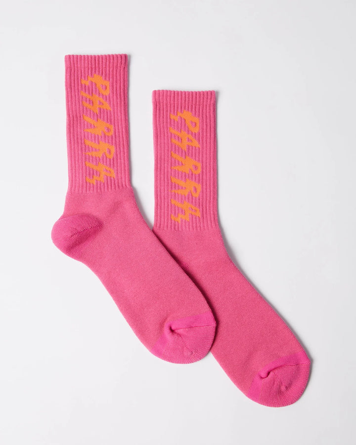 By Parra - Spiked logo crew socks - Pink