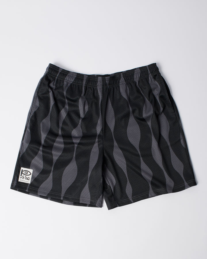 By Parra - Waved Mesh Shorts - Black
