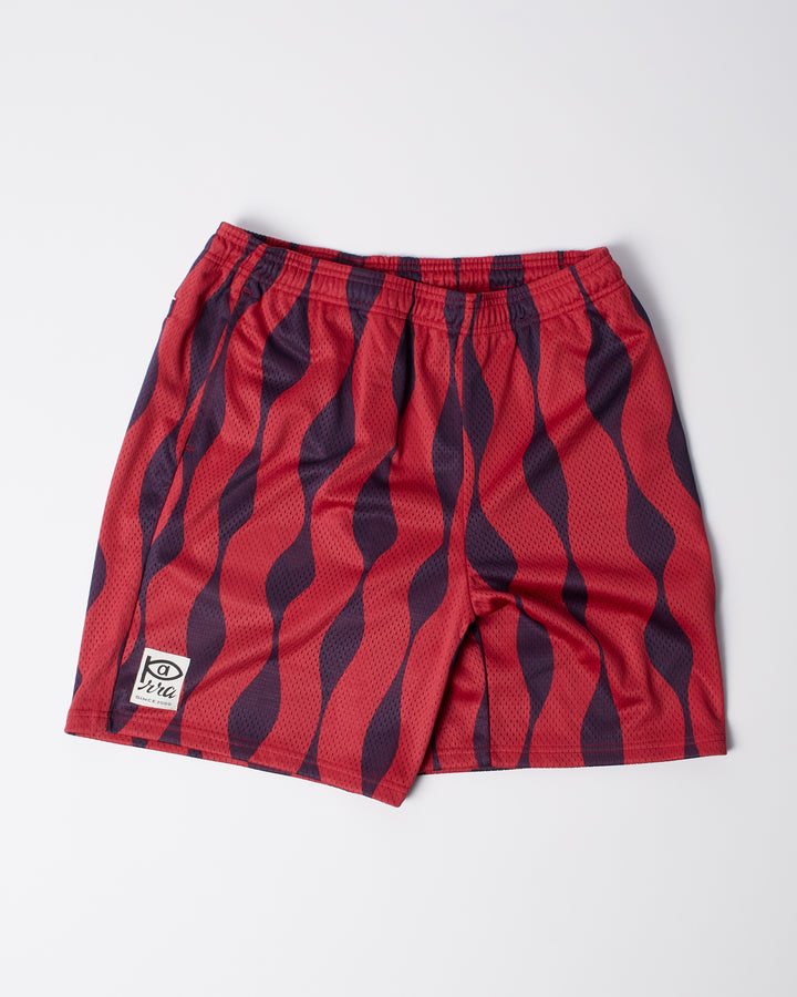 By Parra - Waved Mesh Shorts - Red