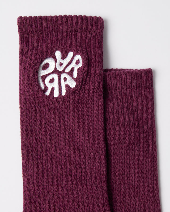 By Parra - 1976 Logo Crew Socks - Purple