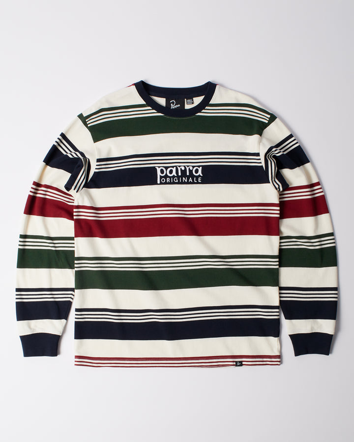 By Parra - Original Stripe Long Sleeve T-shirt - Pine Green