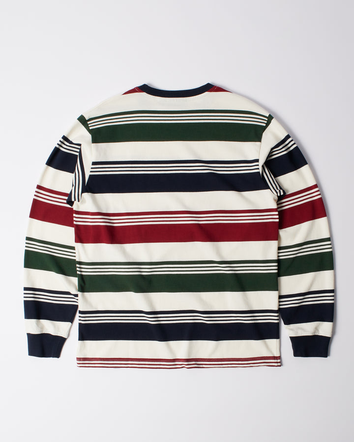 By Parra - Original Stripe Long Sleeve T-shirt - Pine Green