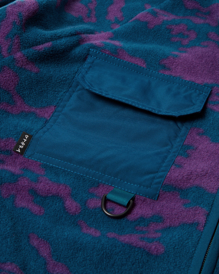 By Parra - Purple Darwin Camo Fleece - Blue