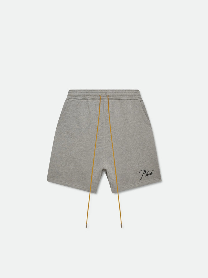 Rhude Classique Sweatshort - Heather Grey/ Black