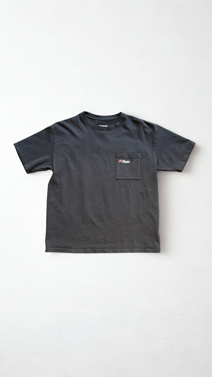 Rhude Moonlight Wolf Pocket Tee - Vintage Black / White / Red